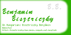 benjamin bisztriczky business card